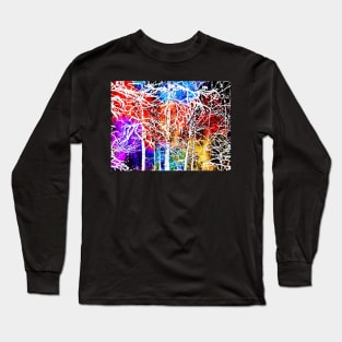 Birch Forest Grunge Long Sleeve T-Shirt